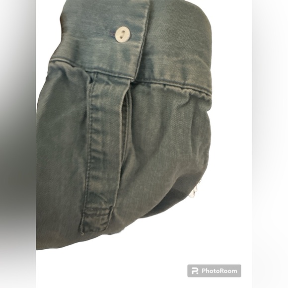 Zara premium denim collection chambray relax fit v neck boho top - Picture 4 of 8